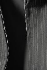 Dark Grey Stripe - Fitted Zip Vest - 1