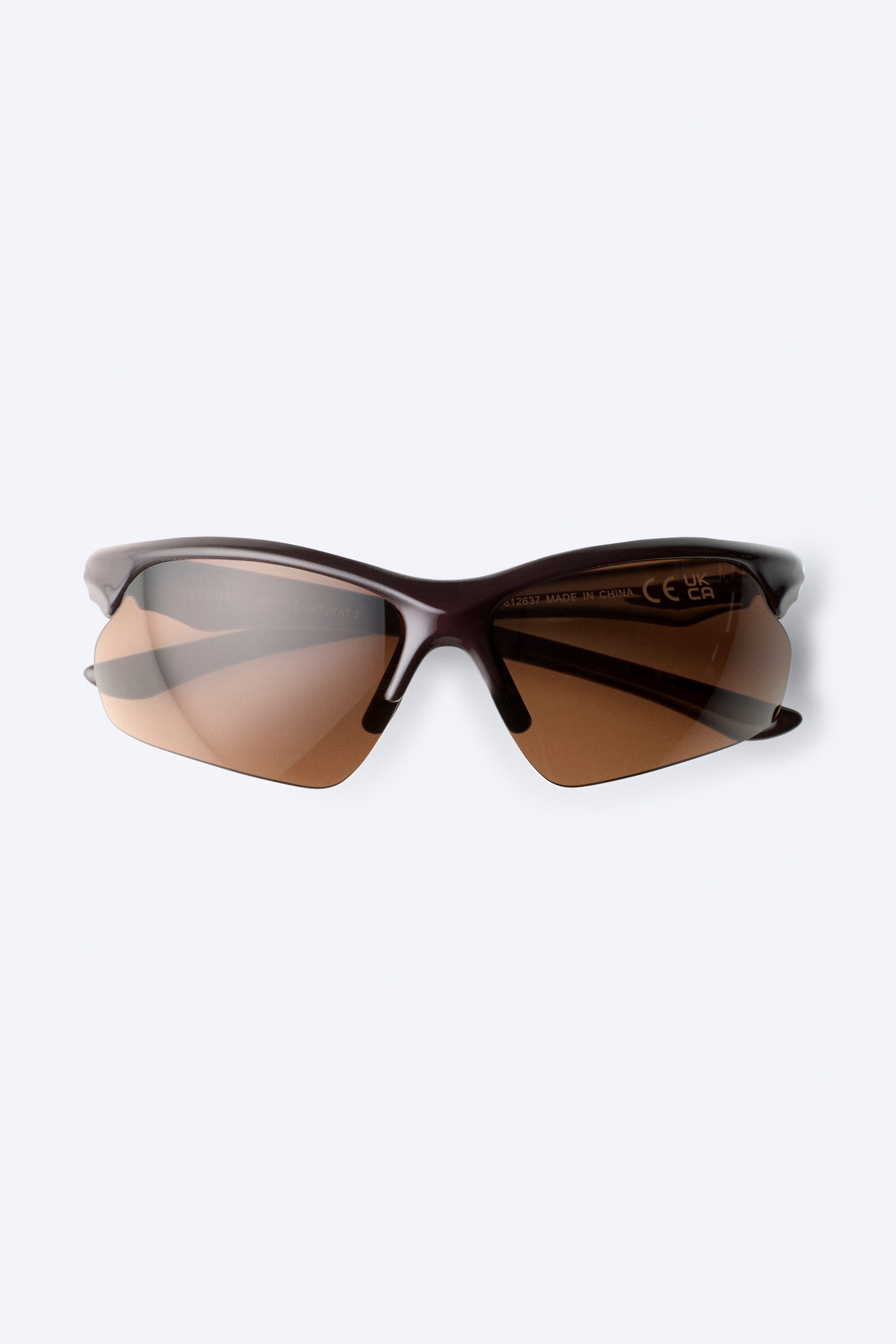 Brown - Brown Lenses - Bold Sporty Sunglasses - 2