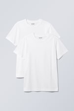Weiß - 2er-Pack lockere T-Shirts - 0