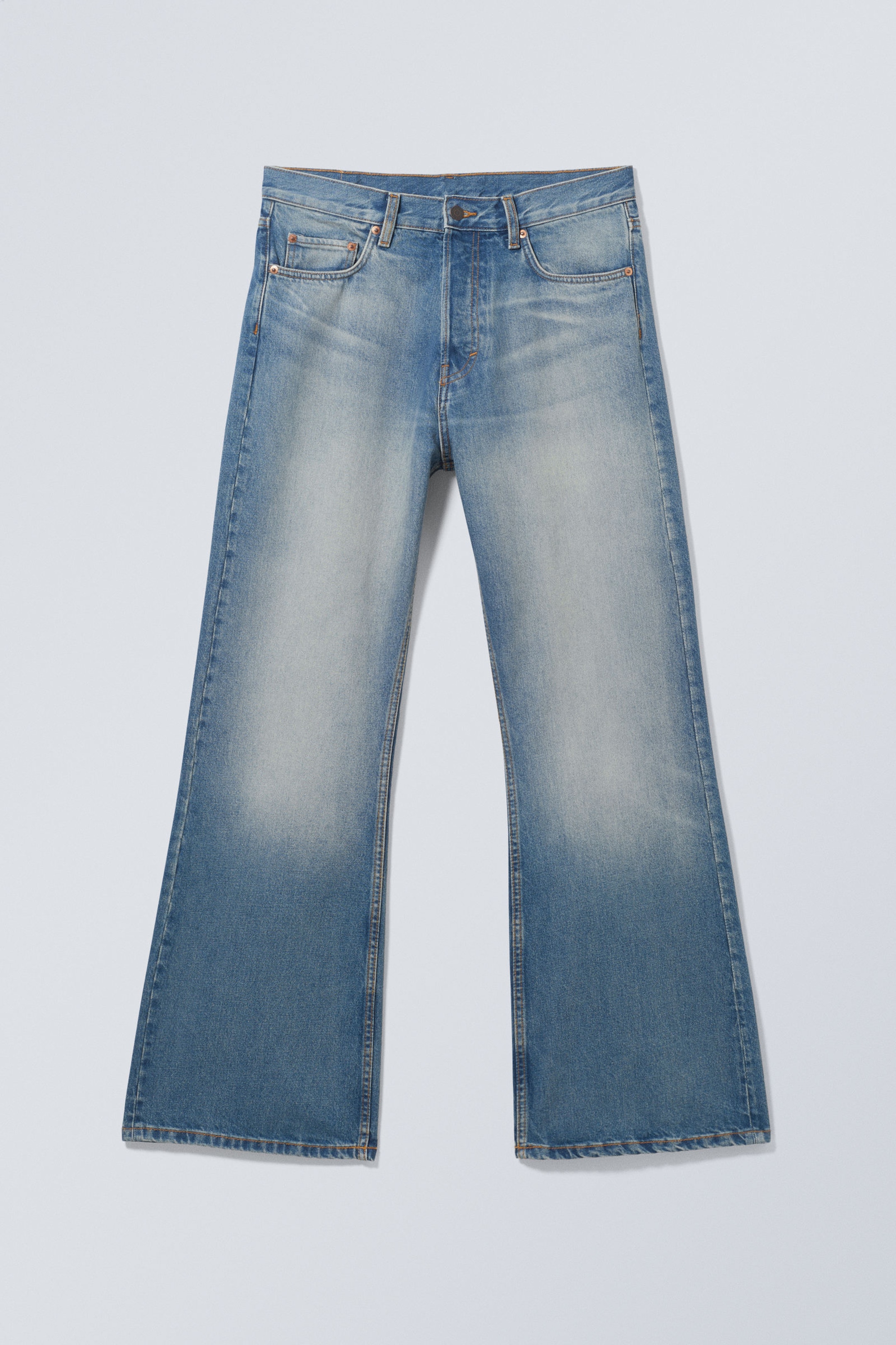 Jackpot Blue - Mittelblau - Time Loose Bootcut Leg Jeans - 0