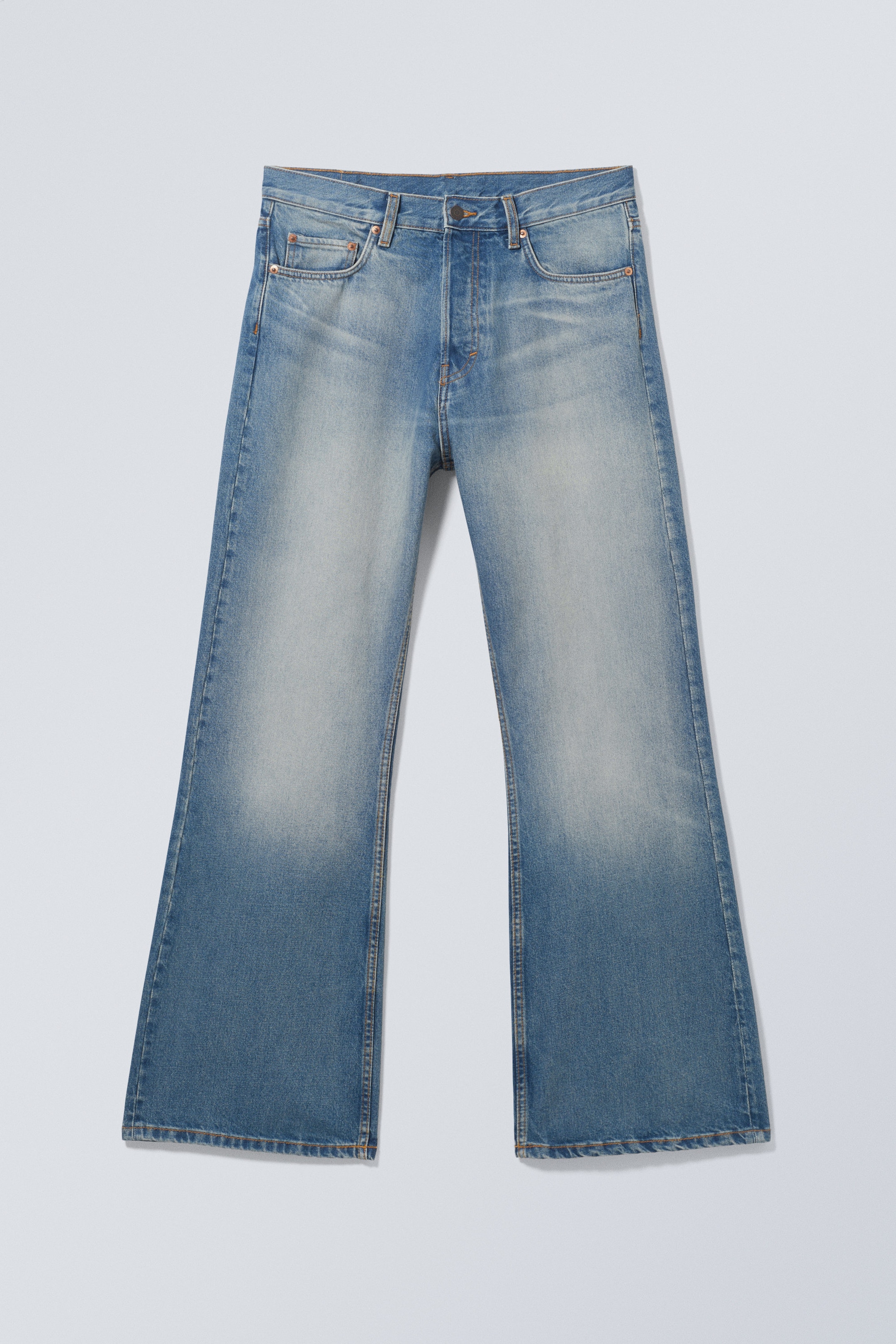 Jackpot Blue – Middelblauw - Time Loose Bootcut Leg Jeans - 0
