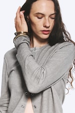 Gris délavé - Cardigan ajusté - 2
