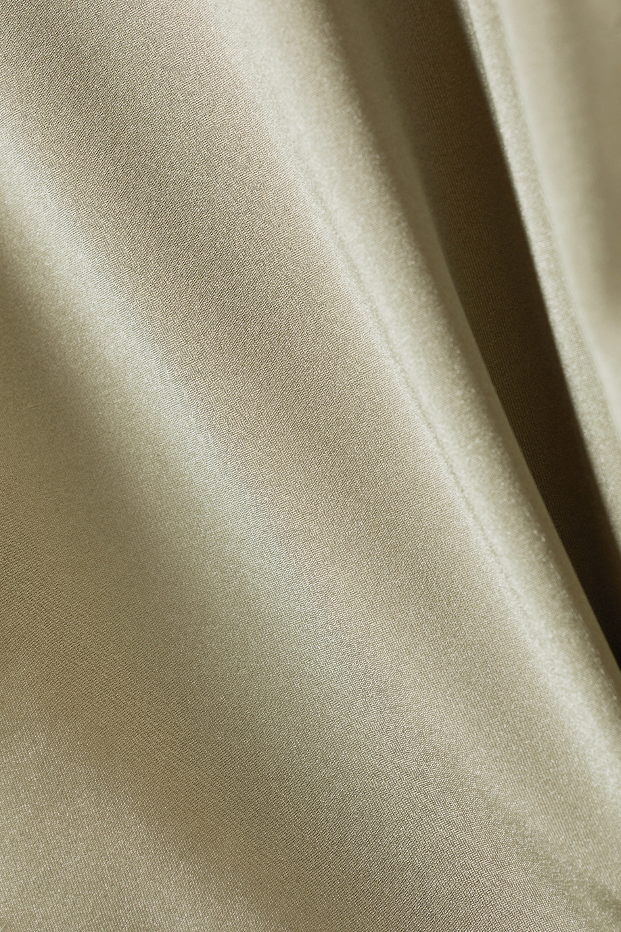 Light Khaki Green - Open Back Swimsuit - 2