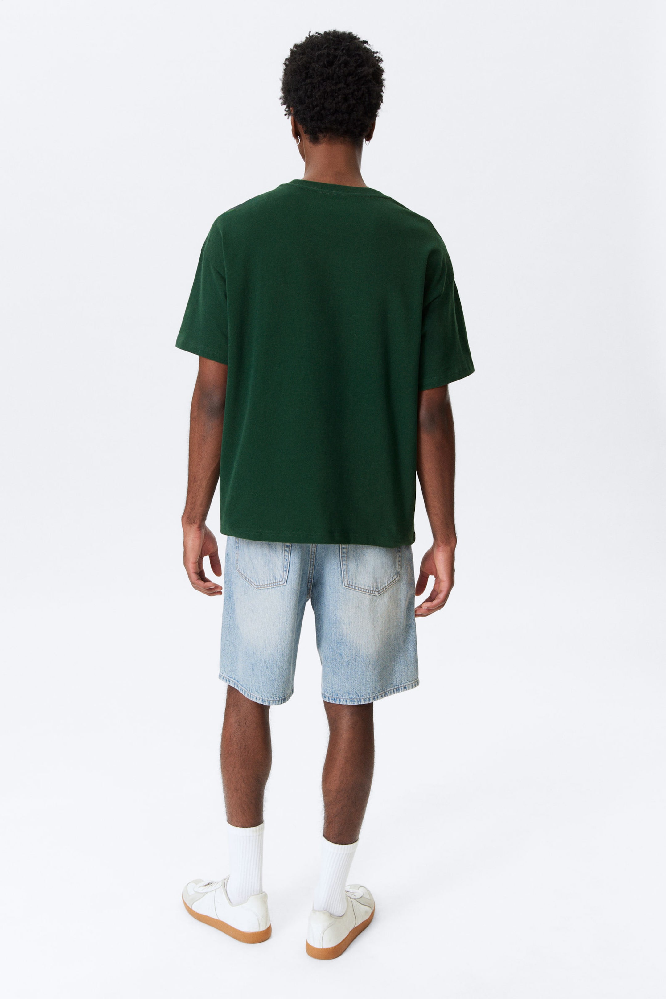 Dark Green - Fntsy - Great Boxy Printed Graphic Tee - 3