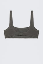 Washed Black - Washed Scooped Soft Bra - 2
