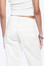 Dirty White - White - Missy Low Rise Loose Straight Leg Jeans - 4