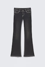 Polly Black Print - Black - Fancy Booty Bei Low Rise Skinny Bootcut Jeans - 4