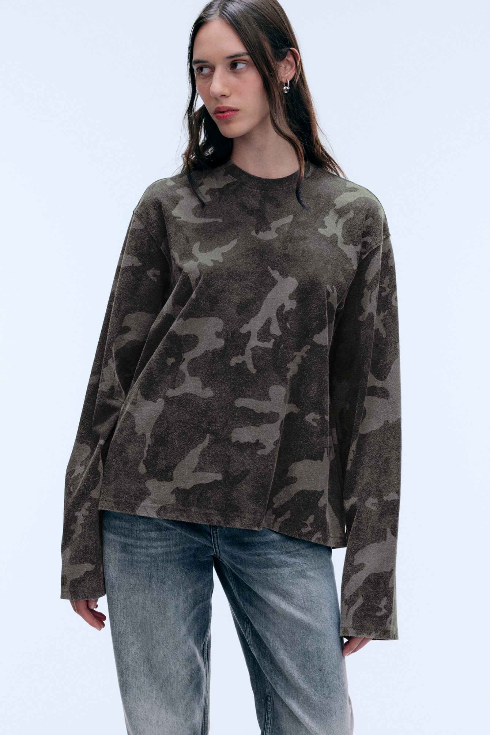 Printed Long-sleeved top
