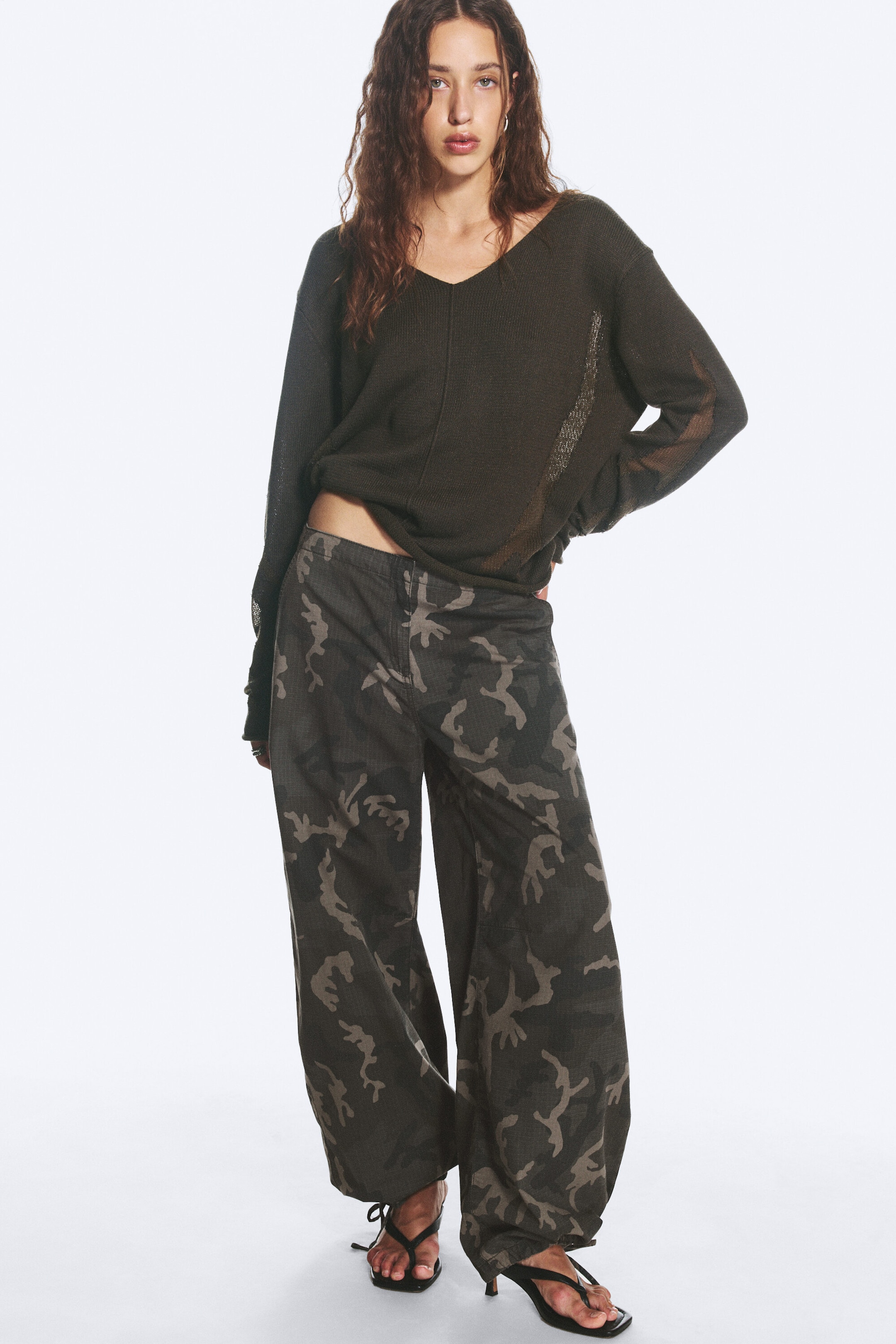Camo - Baggy-Ripstophose mit niedriger Taille - 2