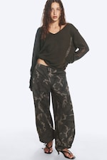 Camo - Baggy-Ripstophose mit niedriger Taille - 1