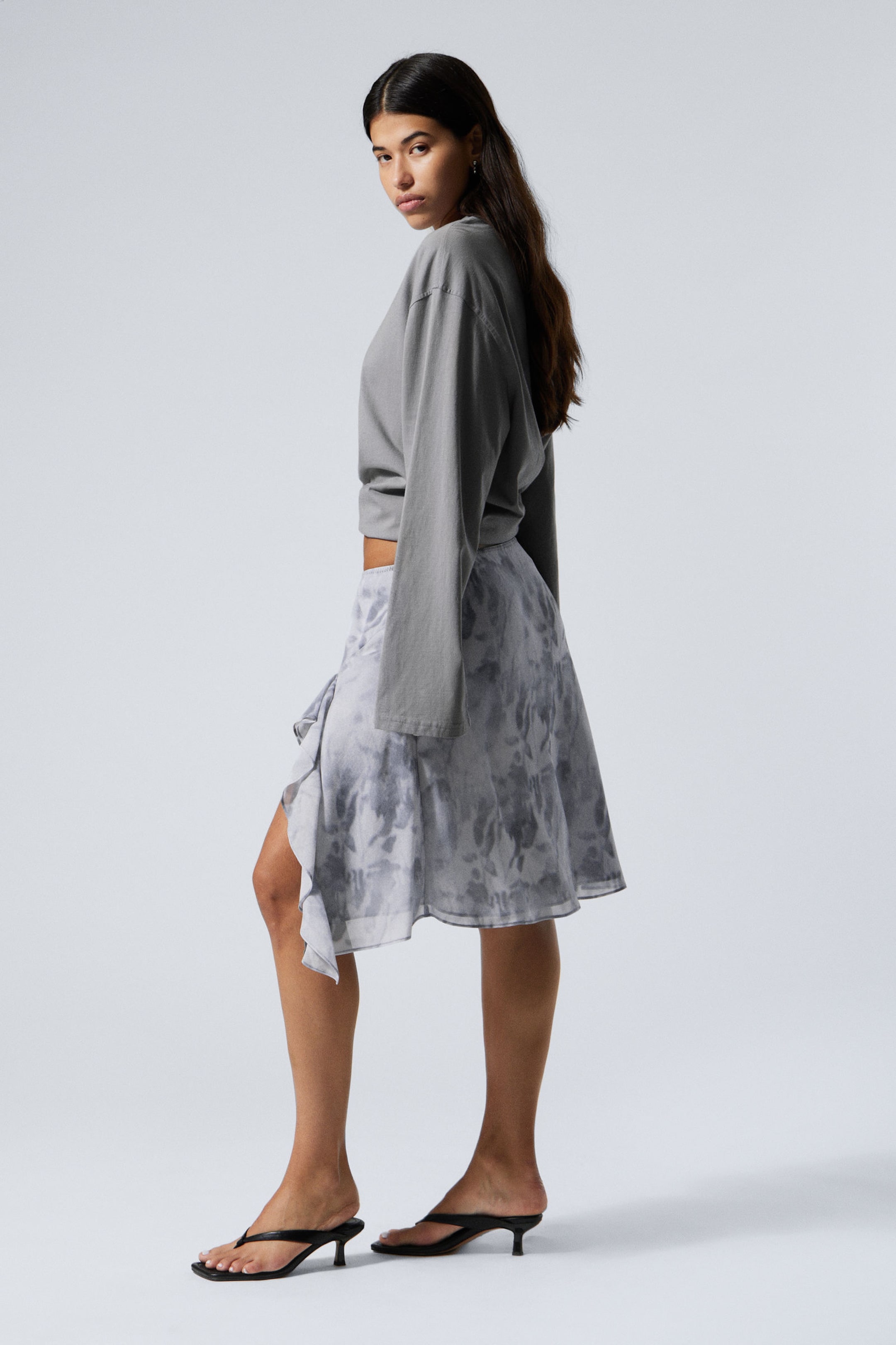 #BABBBD - Layered Midi Skirt - 2