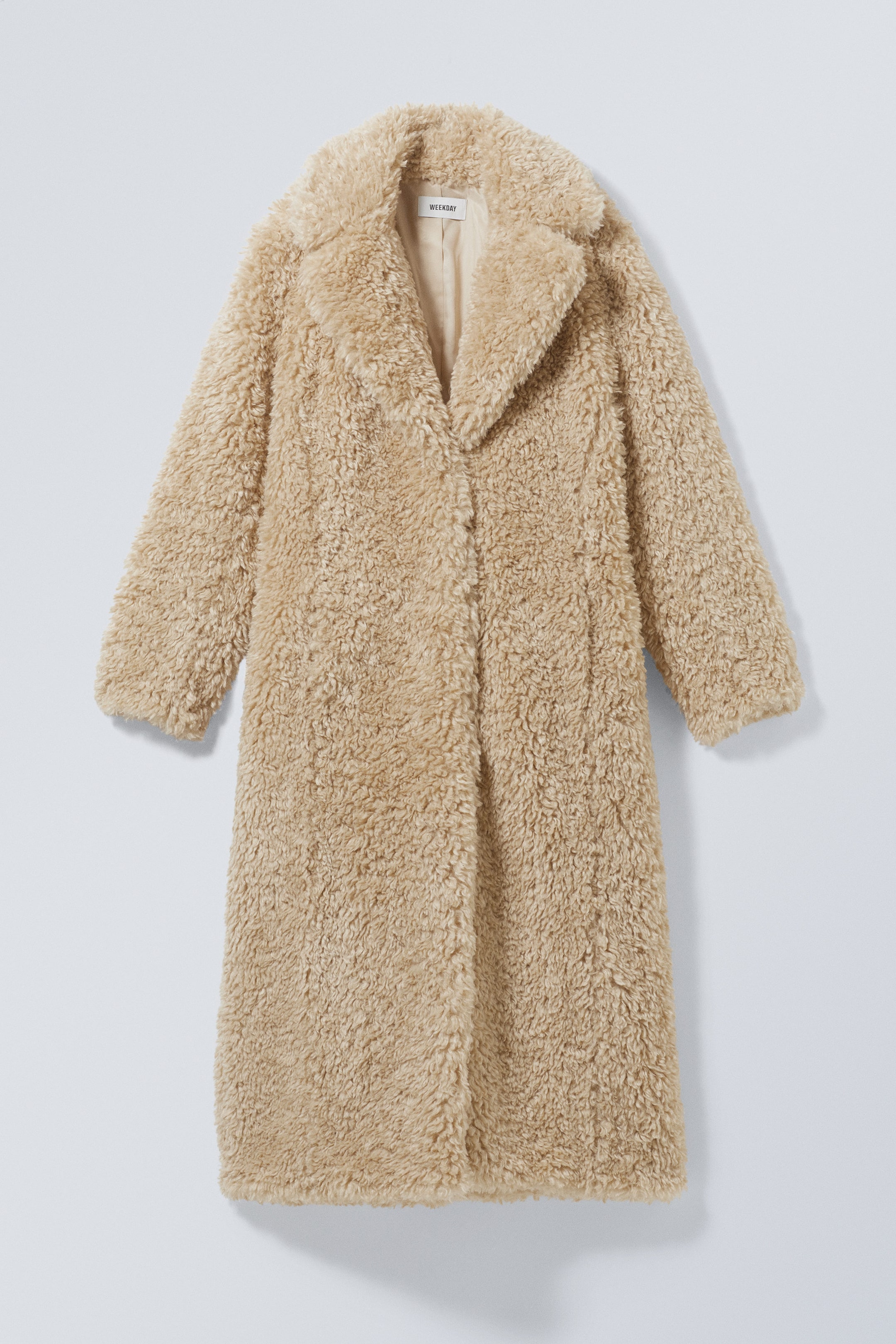 Beige - Manteau en fausse fourrure Allegra - 0
