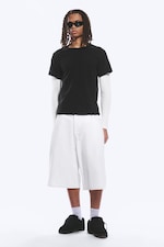 Black & White - Shrunken Double Layered T-shirt - 1