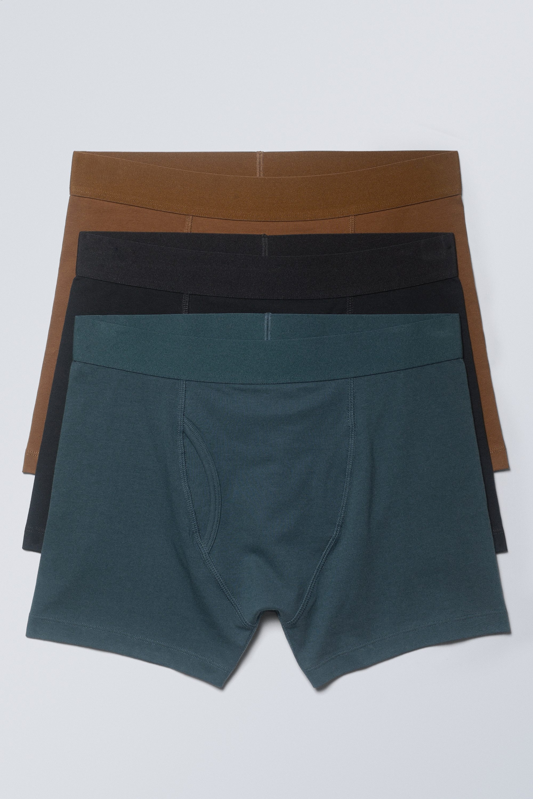 Brown Black Turquoise - 3-pack Boxer Briefs - 0