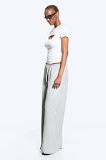 Ljus Gråmelerad - Vända Terry-byxor - 1