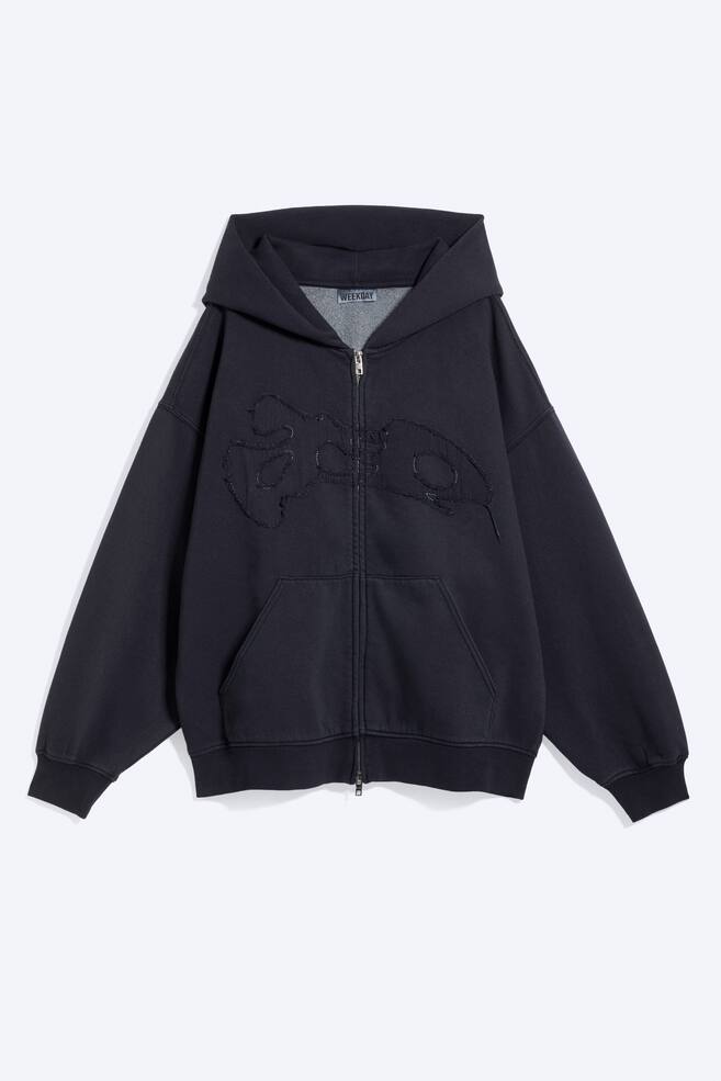 Topstich hoodie - Dark Blue - 1