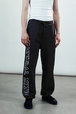 Black - Mechatok Embroidered Sweatpants - 1