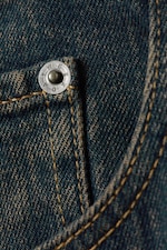 Como – Blau - Astro Mid Waist Loose Baggy Unisex Jeans - 1