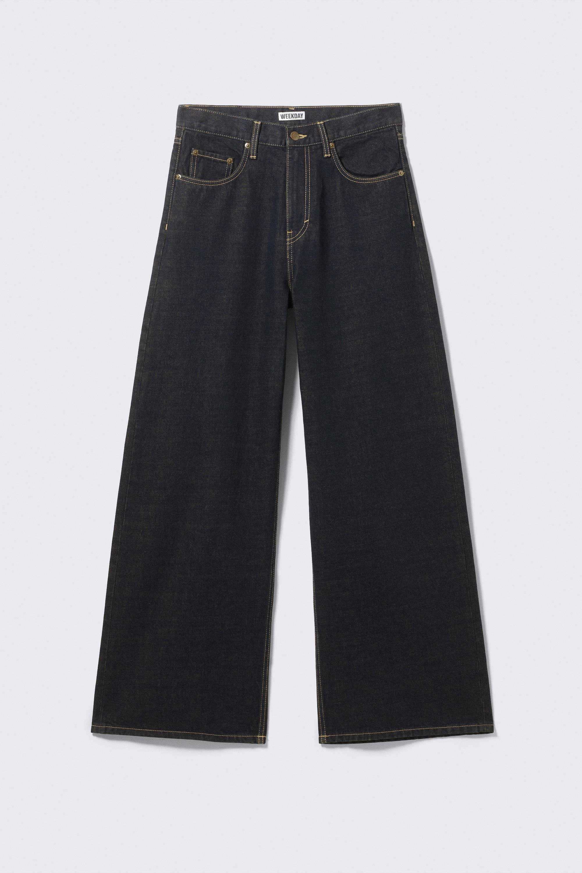 Solar Loose Wide Leg Unisex Jeans - Emerald Rinse - Dark Blue/Laser Board Blue - středně modrá