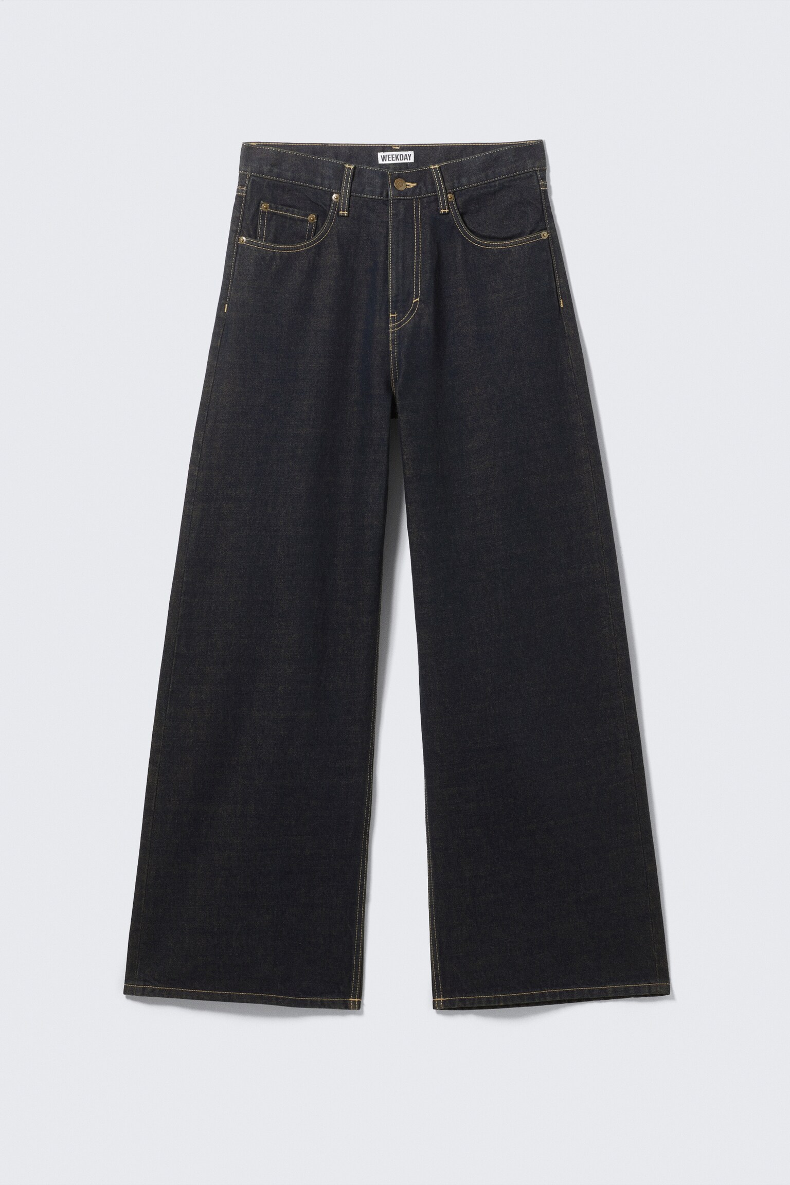 Solar Loose Wide Leg Unisex Jeans - Emerald Rinse - Dark Blue/Laser Board Blue - Medium Blue - 2