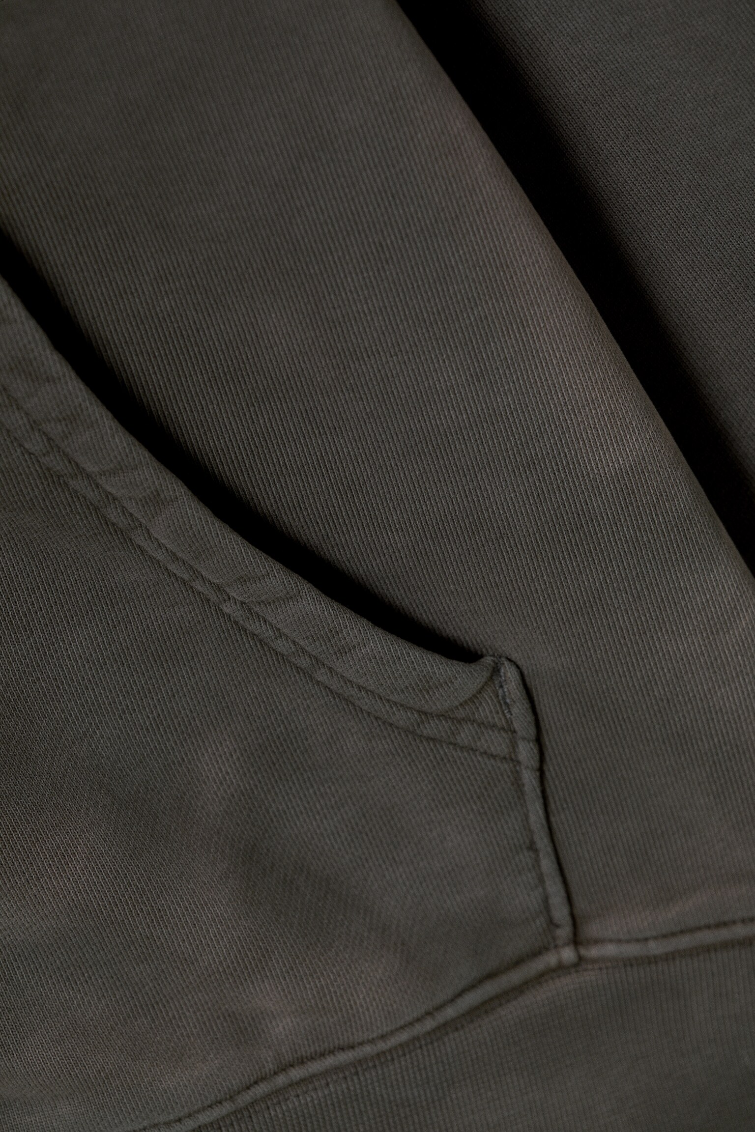 Gewaschener Zip-Hoodie im Shrunken-Fit - Dark Grey - 3