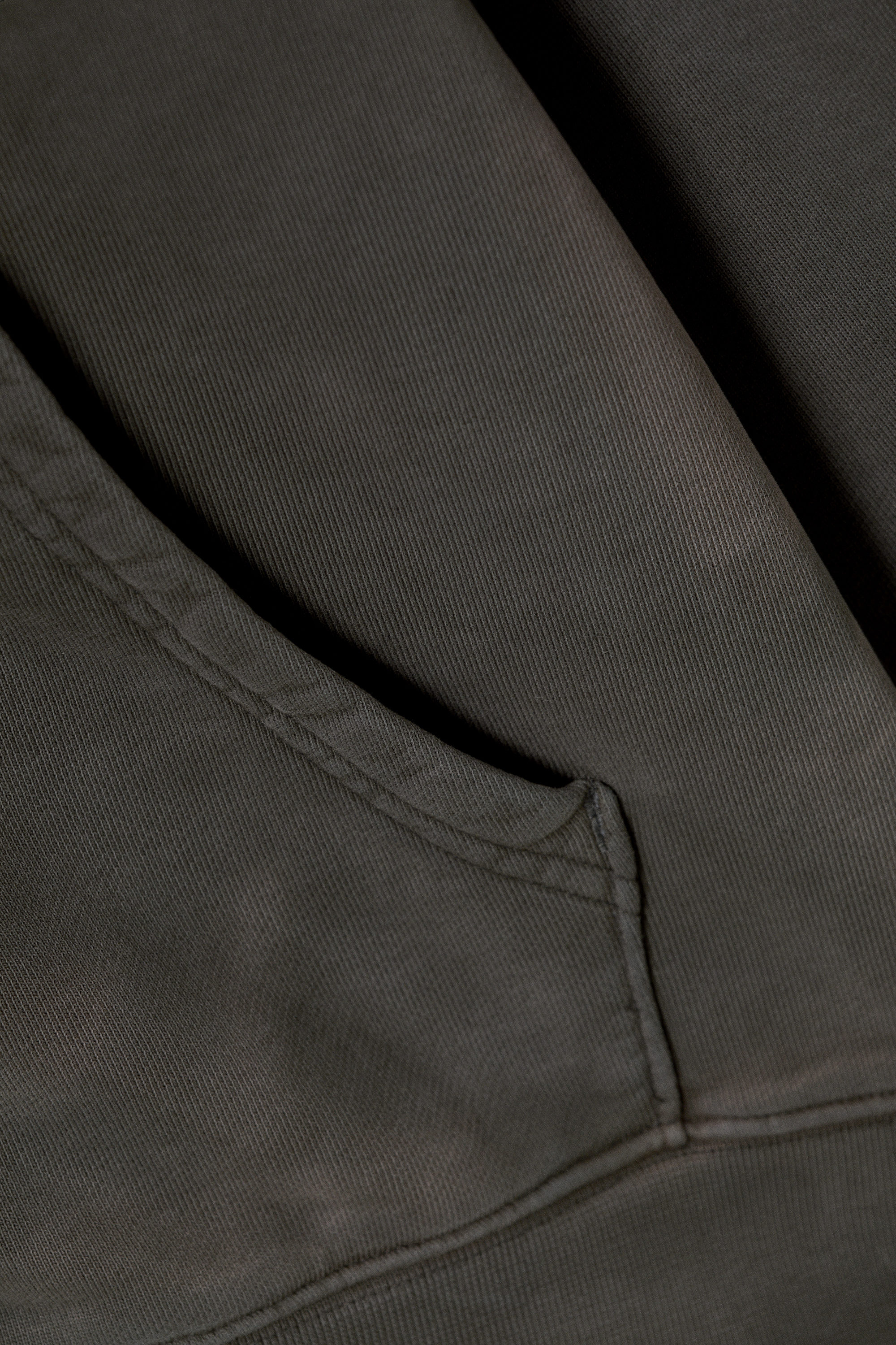 Dark Grey - Shrunken Distressed Zip Hoodie - 4