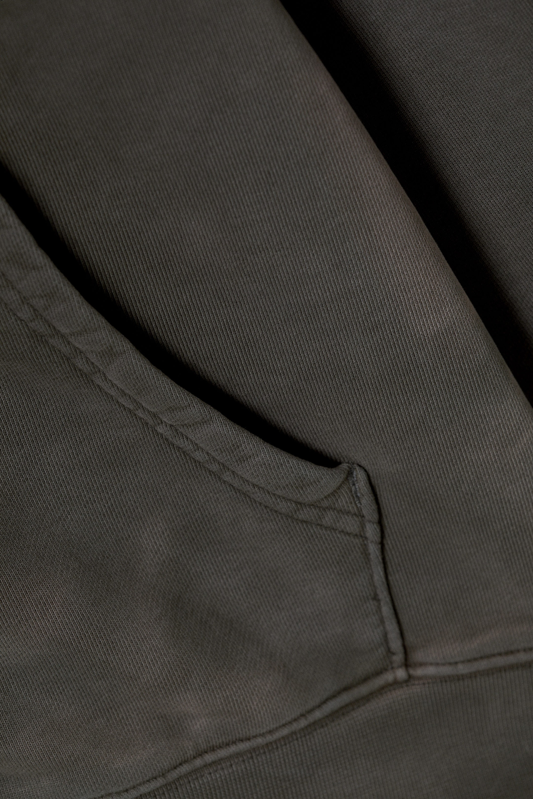 Dark Grey - Shrunken Distressed Zip Hoodie - 4