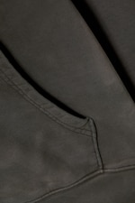 Dark Grey - Shrunken Distressed Zip Hoodie - 4