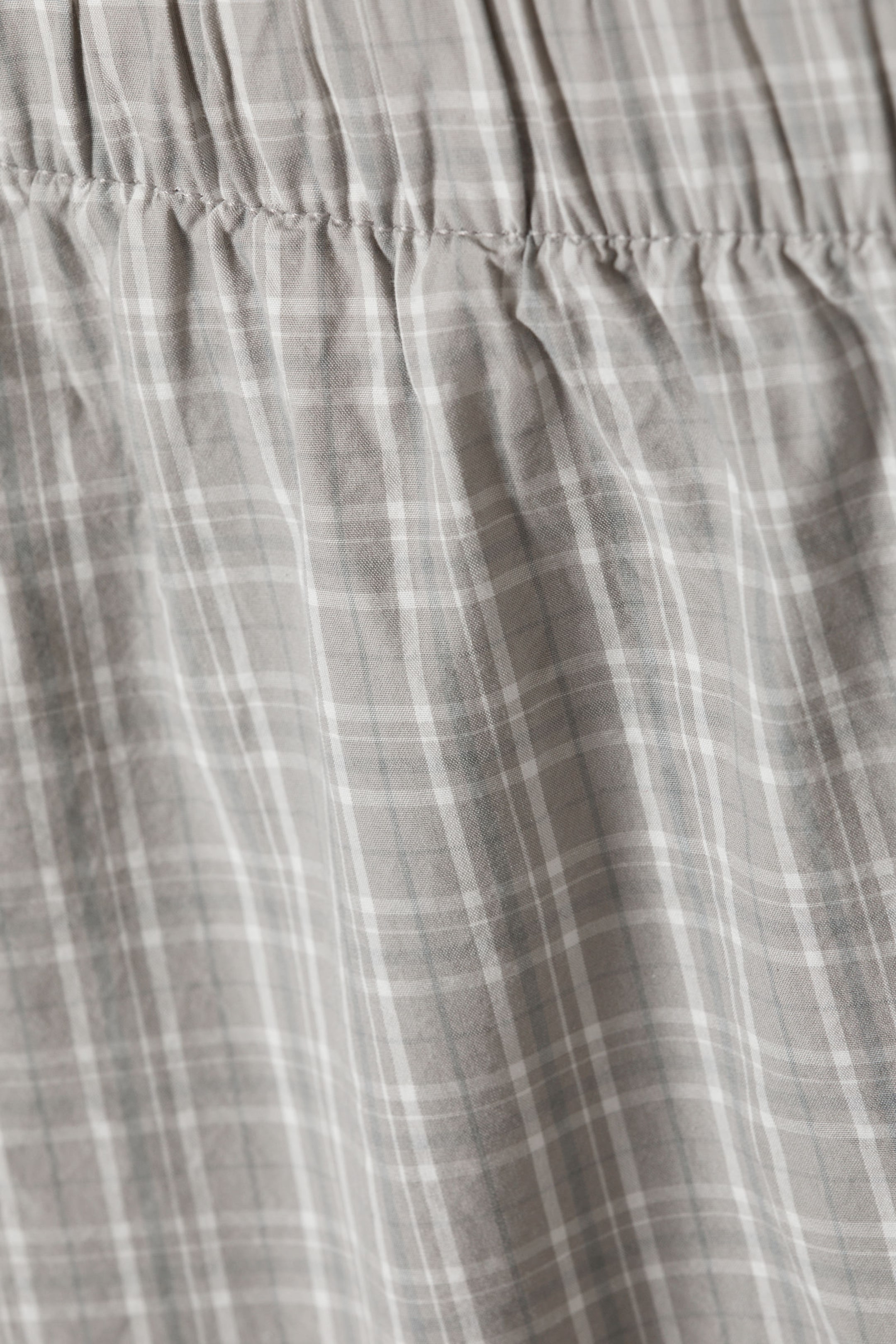 Grey Check - Relaxed Cotton PJ-Trousers - 1