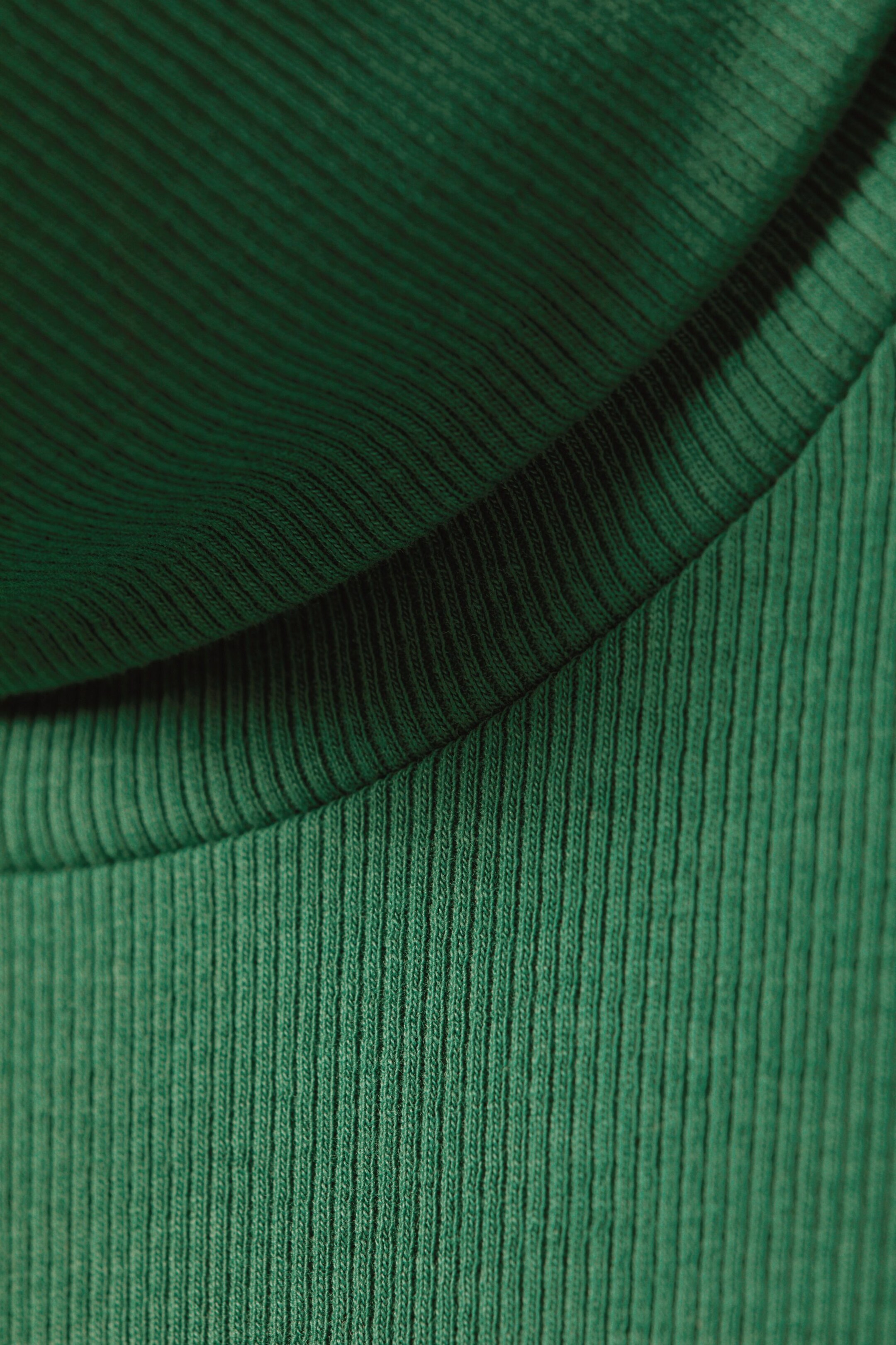 Green - Gerippter Rollkragenpullover Verena - 1