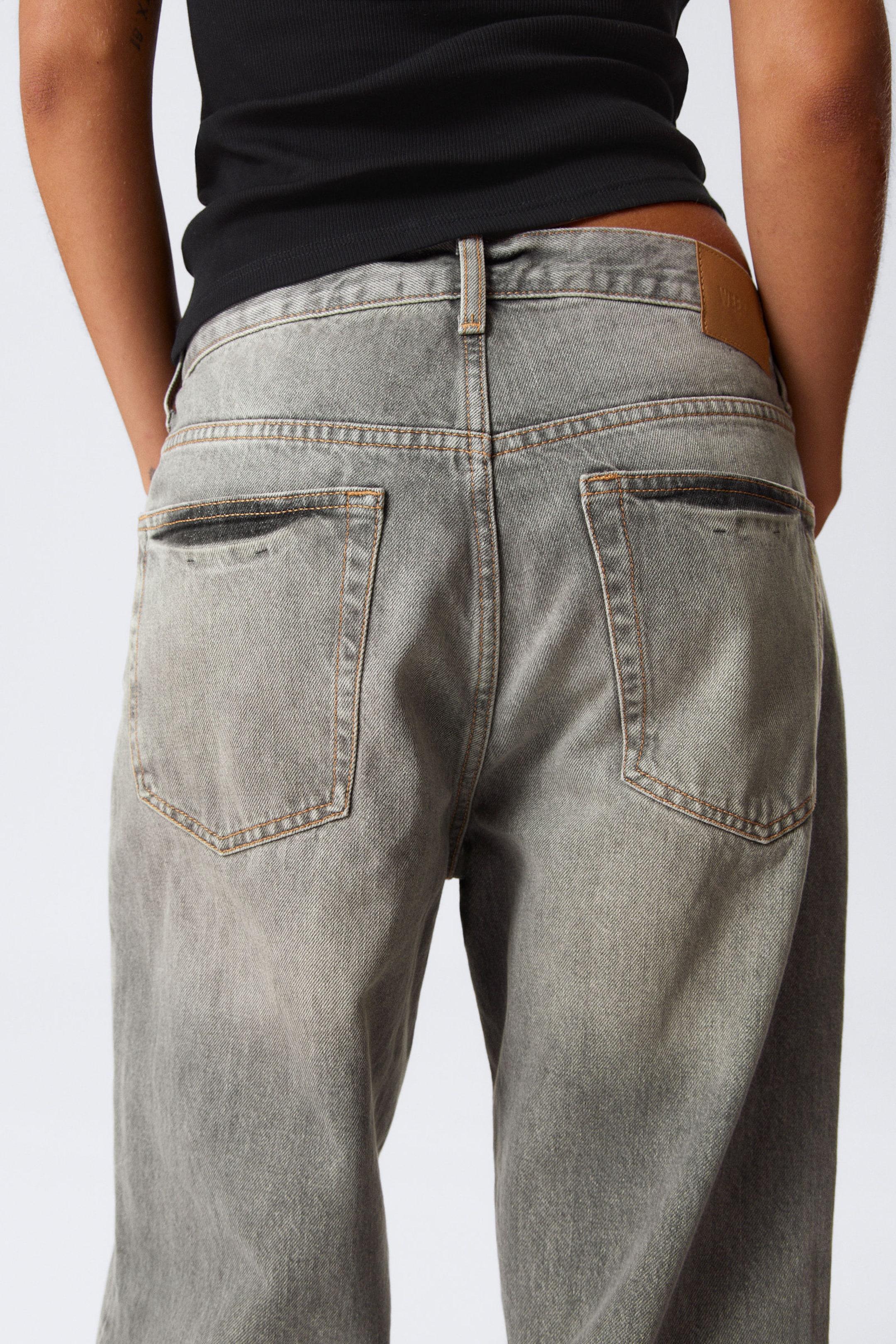 Canyon Grey - Medium Grey - Galaxy Loose Straight Leg Jeans - 17
