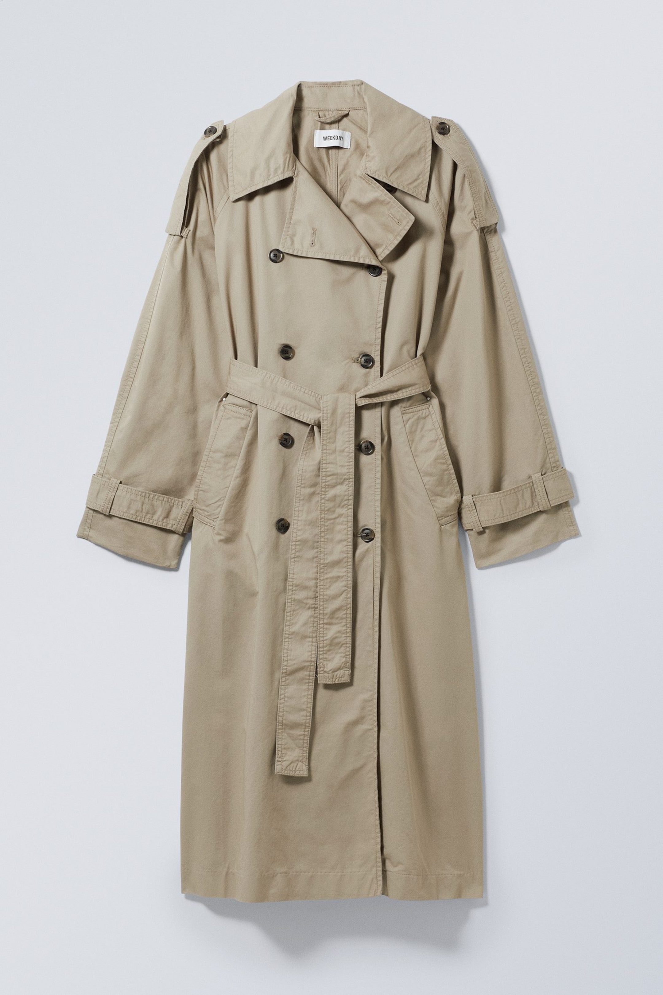 Beige - Zenni Oversized Trench - 0