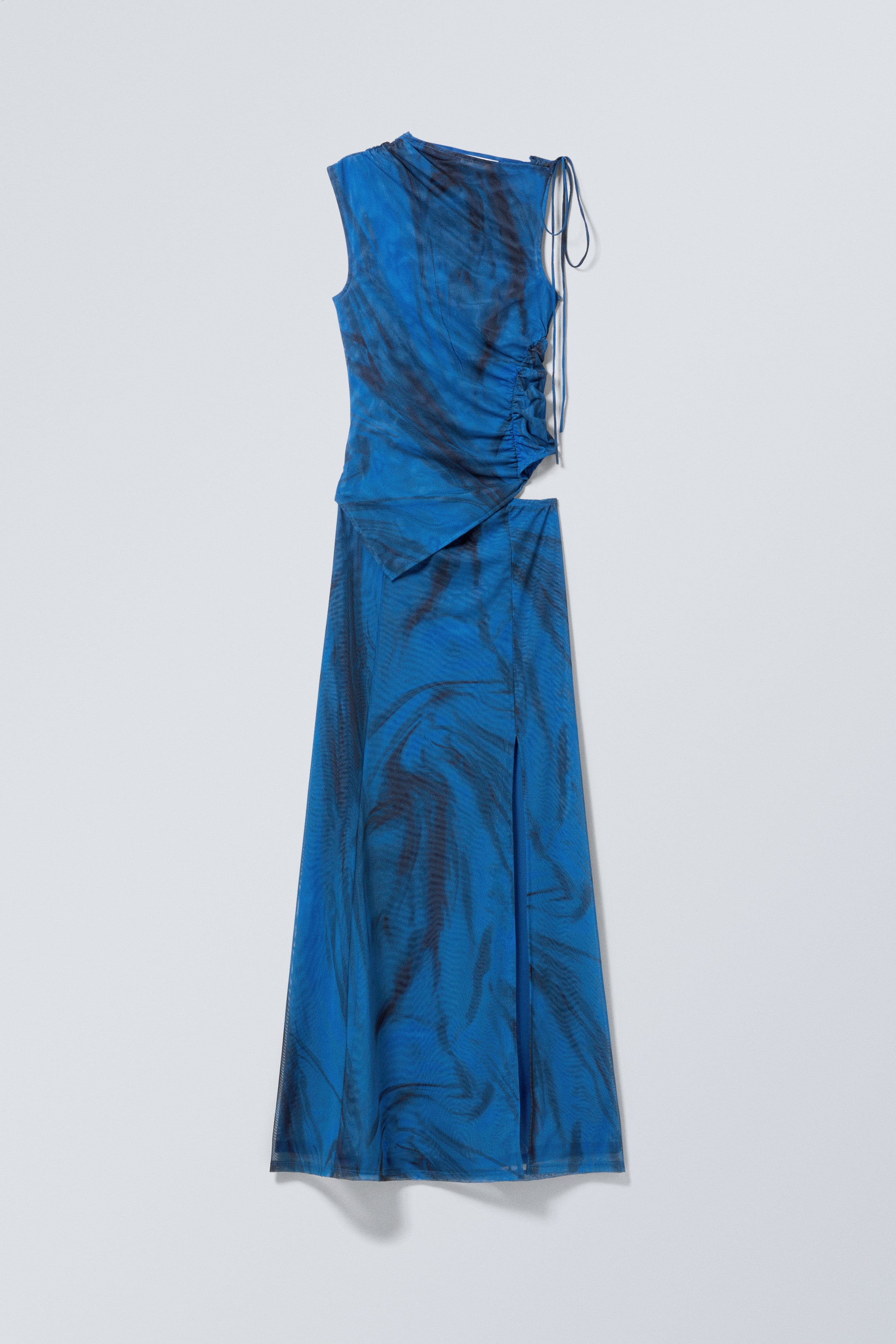 Größeres Bild ansehen: Drapiertes asymmetrisches Maxikleid mit Schnürung - Leuchtendes Blau - Ladies | H&M DE 1