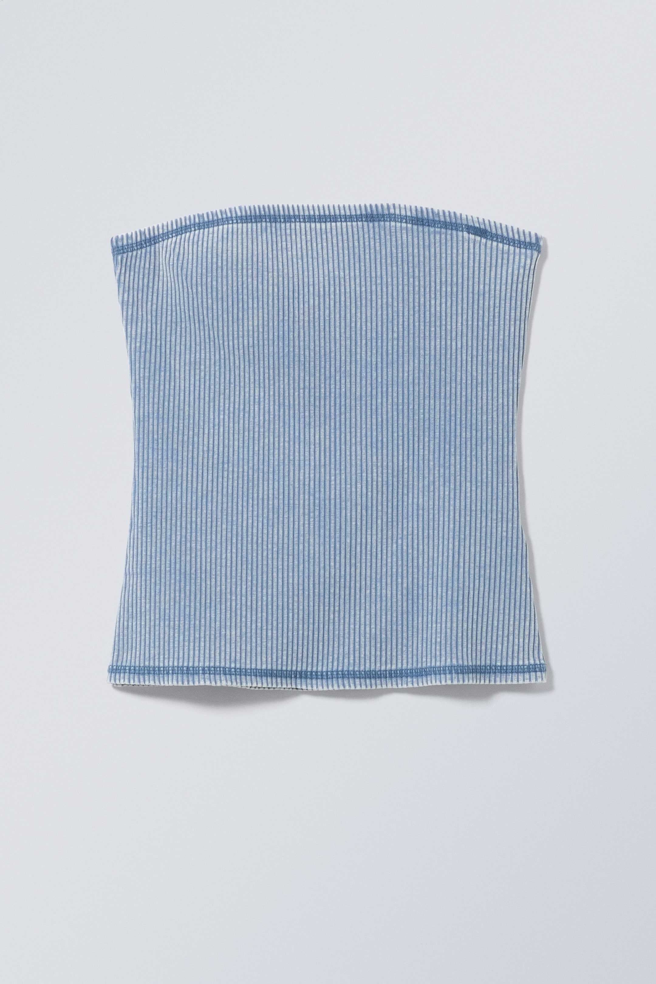 Washed Blue - Tania Washed Tube Top - 0
