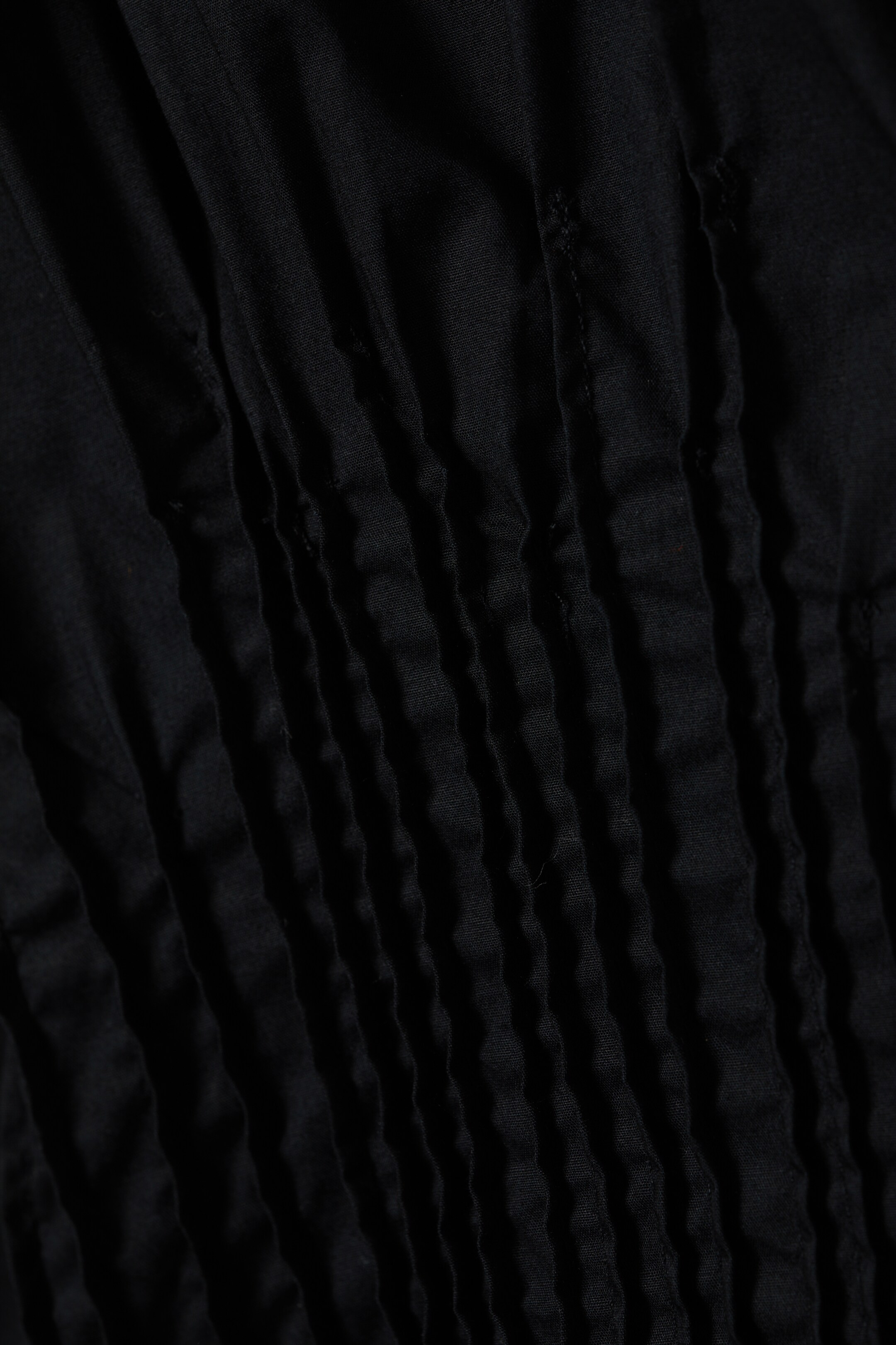 Ver imagen más grande: Camisa de popelina de algodón con cintura fruncida - Negro - MUJER | H&M ES 5