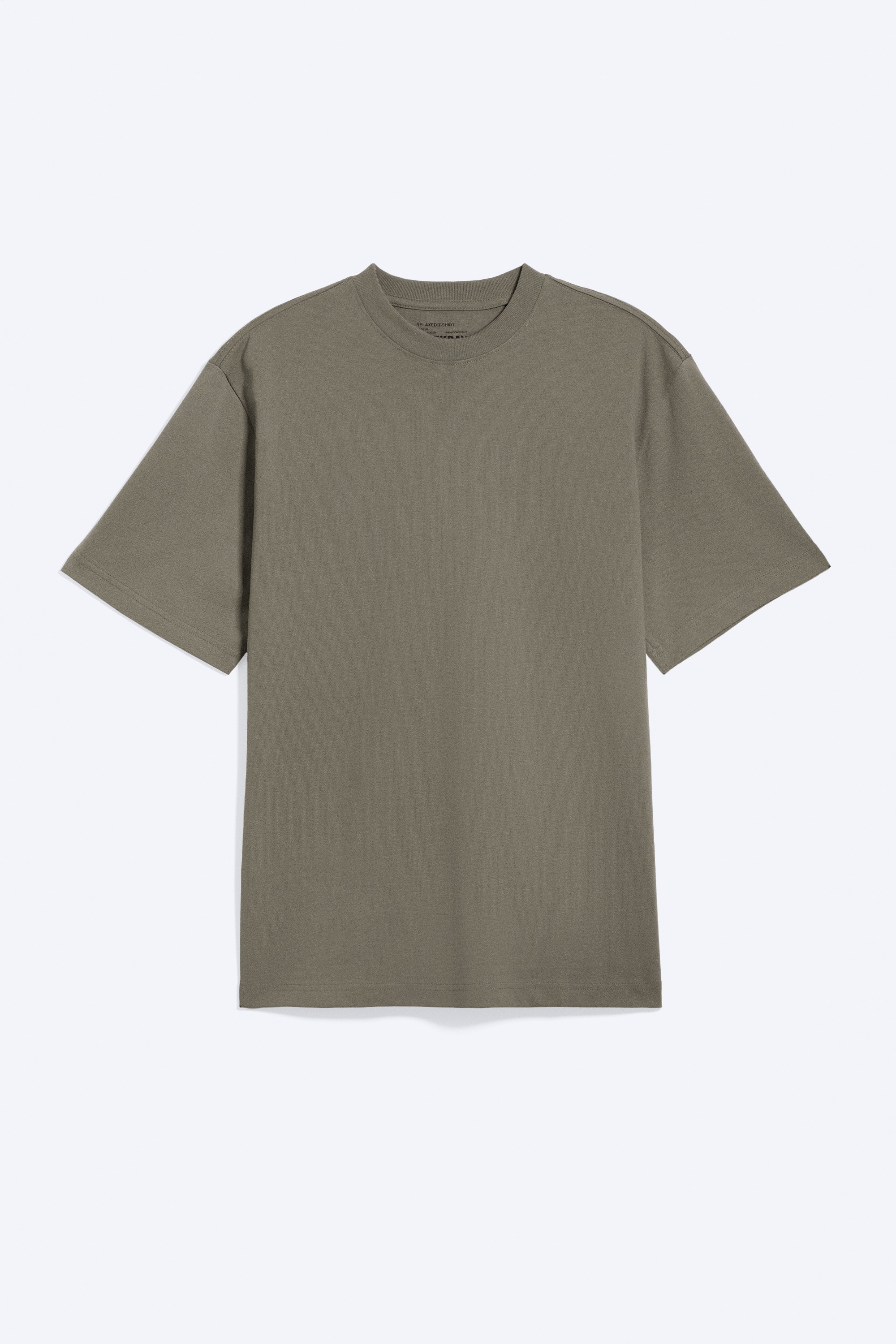 T-SHIRT MIT RELAXTER PASSFORM - Staubiges Grau/Schwarz/Weiß/Hellblau/Helles, staubiges Khakigrün/Dunkelgrün/Gewaschenes Blau/Leuchtendes Blau