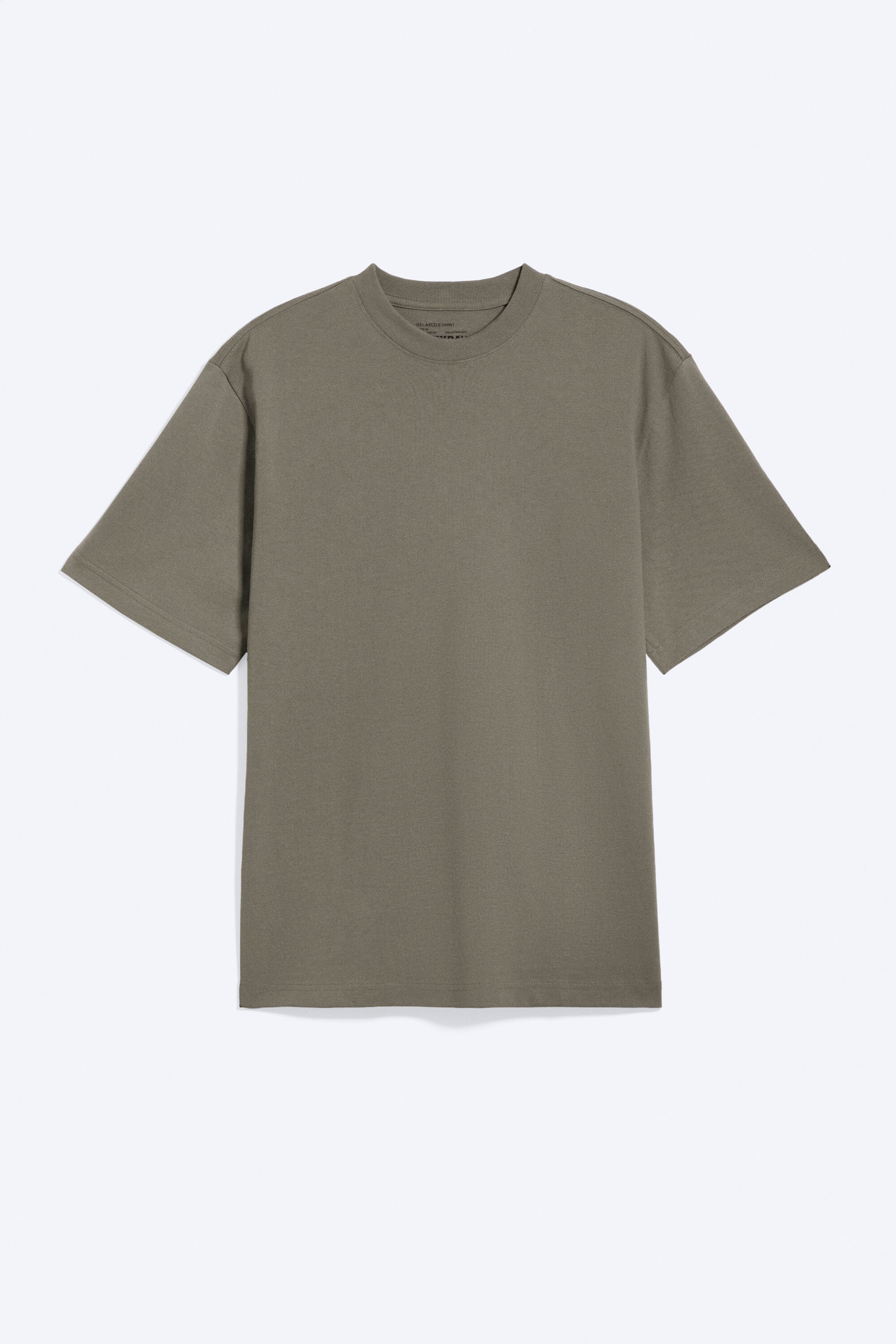 Staubiges Grau - T-SHIRT MIT RELAXTER PASSFORM - 3