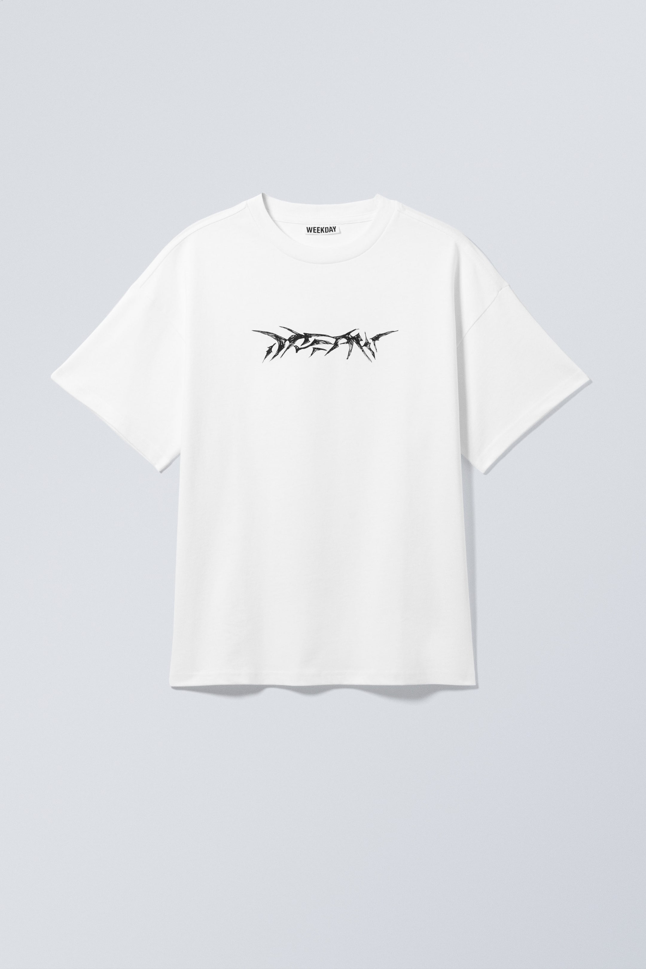Vit - Dream Marker Logotyp - Boxig t-shirt med tryck - 0