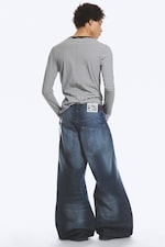 Star Blue - Rad Super Regular Waist Loose Wide Jeans - 3