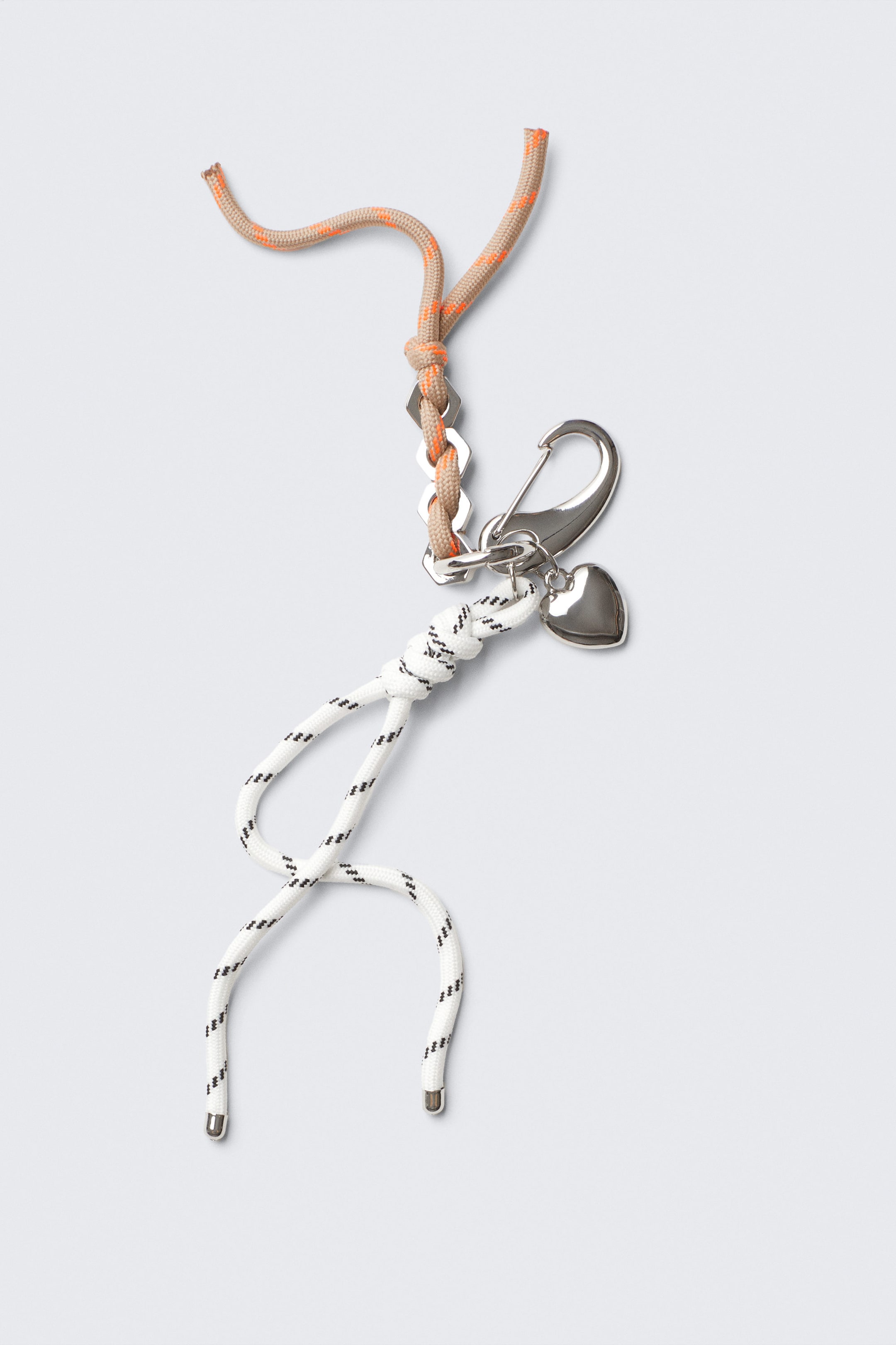 Blanc/Beige Ficelle - Porte-clés multi-charms - 2