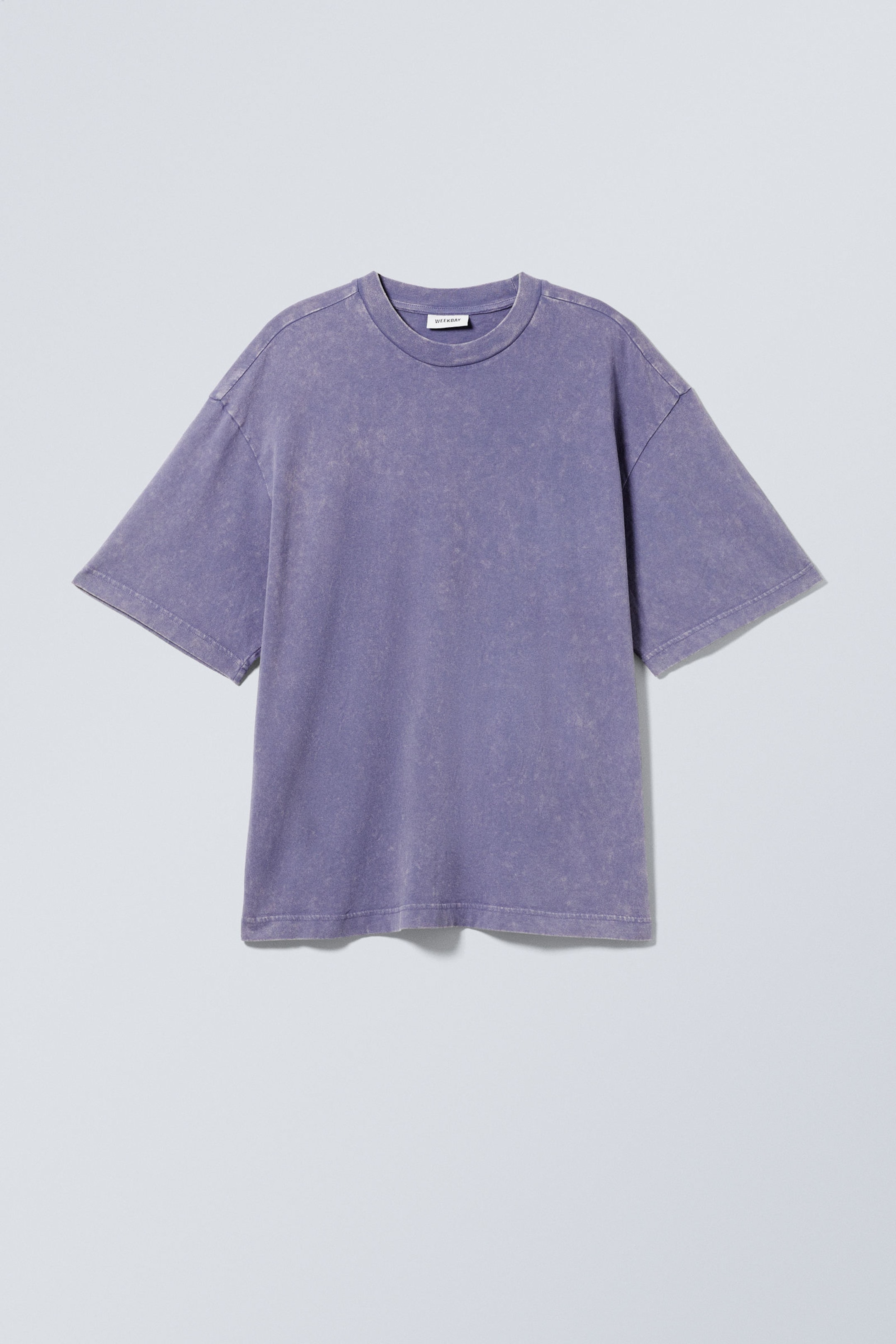 Gewaschenes Lila - Weiches Oversized-T-Shirt - 0