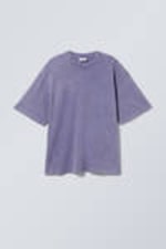 Gewaschenes Lila - Weiches Oversized-T-Shirt - 0