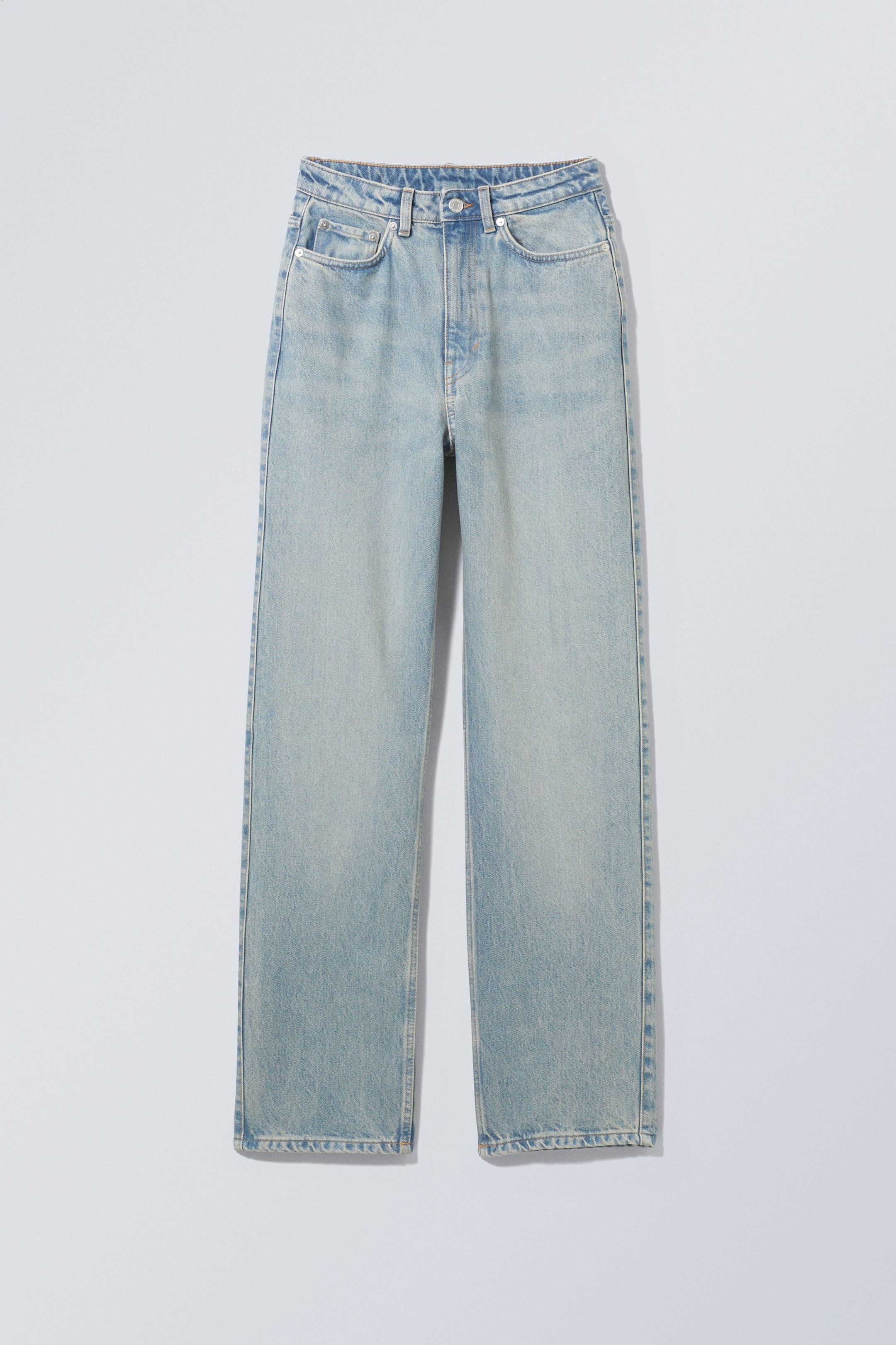 Light worn blue - Jean droit standard taille très haute Rowe - 0