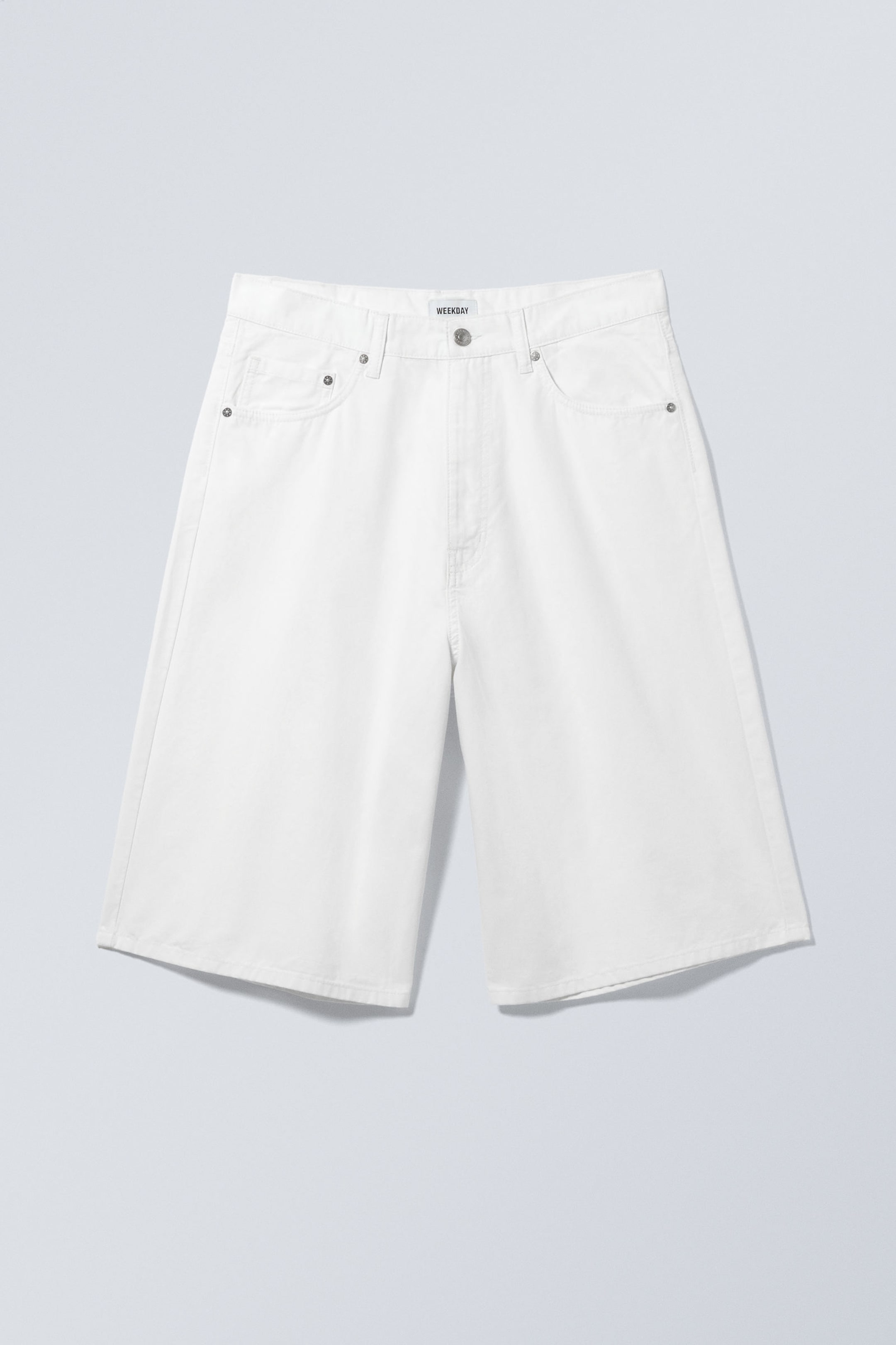 White - Astro Loose Twill Shorts - 4