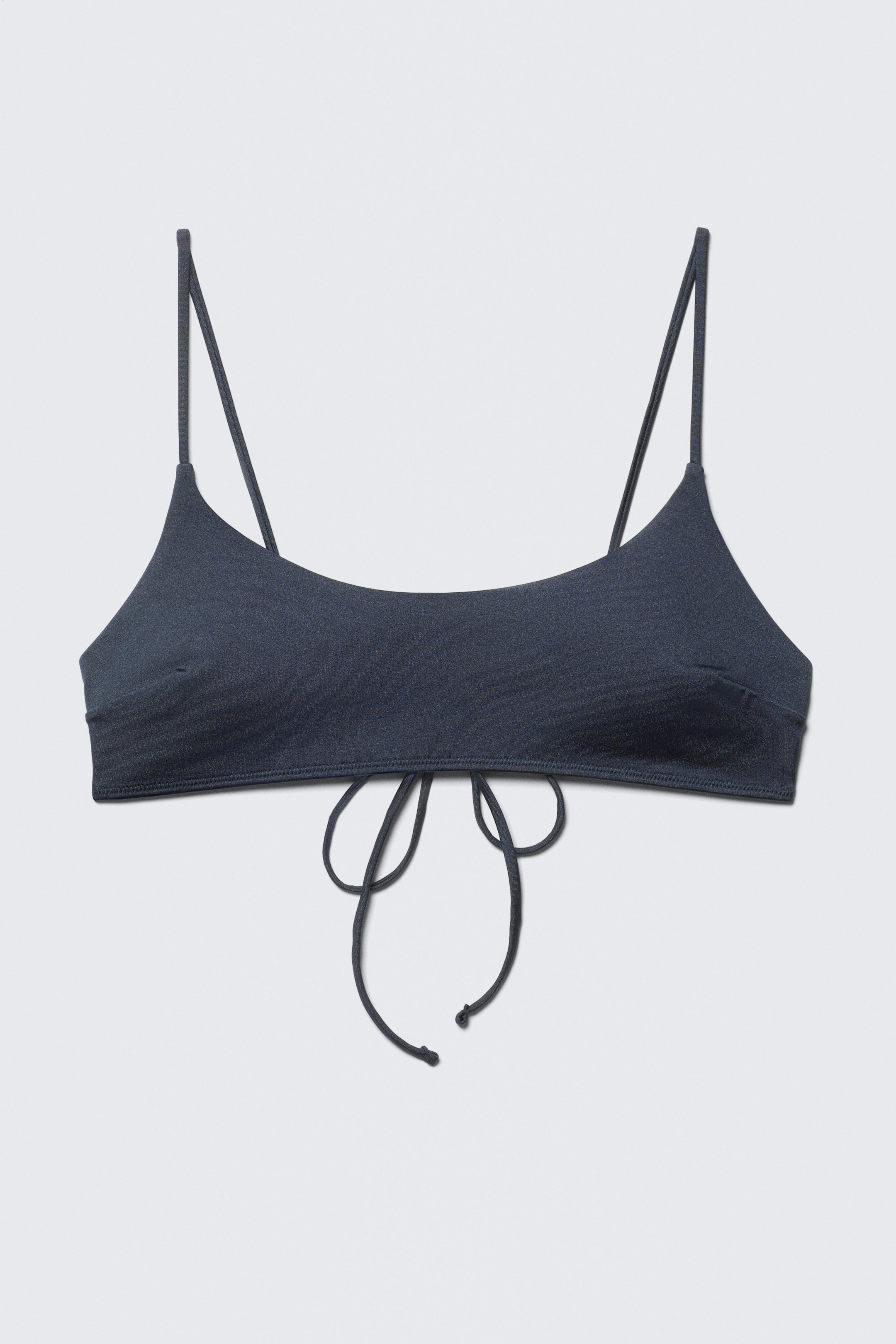 Dark Blue - String Back Tie Bikini Top - 3