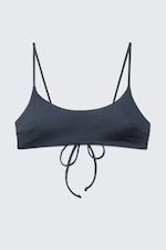Dark Blue - String Back Tie Bikini Top - 3