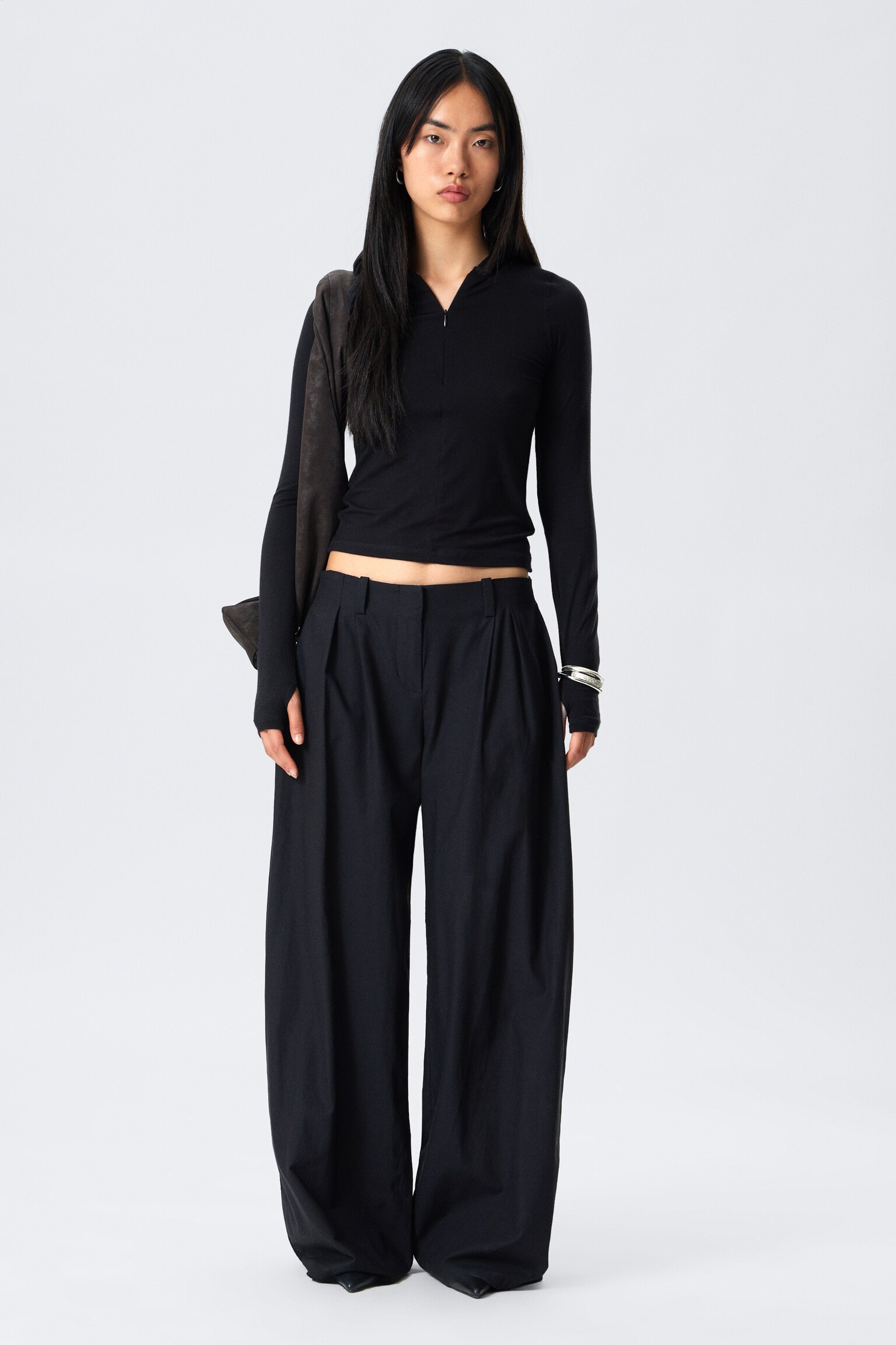 Aya Pleated Trousers - Black
