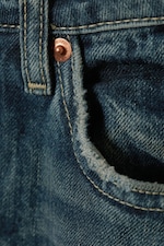 Moss Blue - Dark Blue - Halo Curve High Waisted Regular Wide Jeans - 1