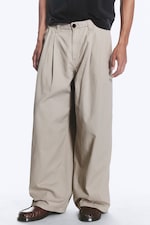 Lys støvet mole - Otis Baggy Plisserte Twill Chinos - 1