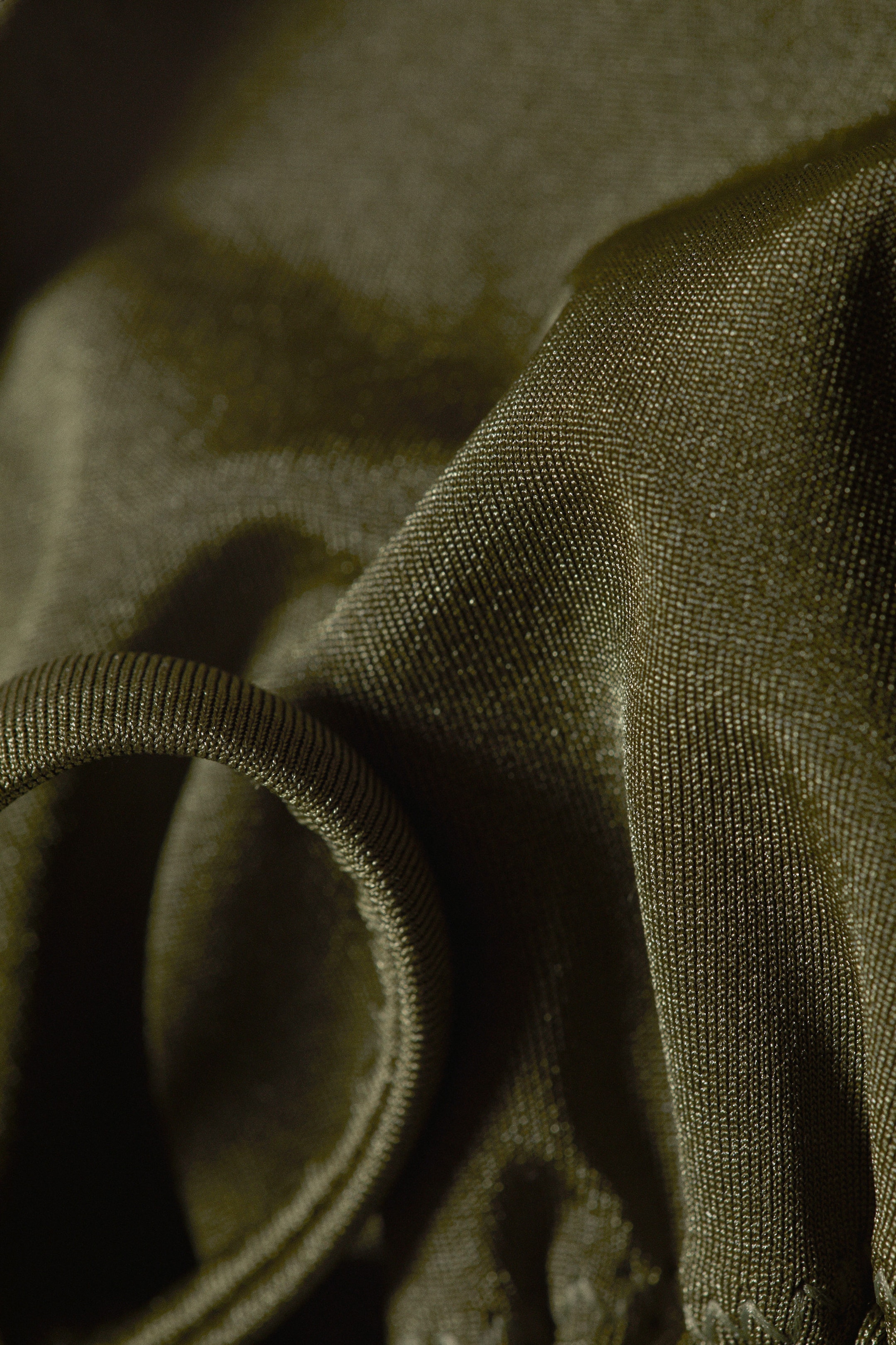 Dark Green - Shimmer - Triangle Bikini Top - 2